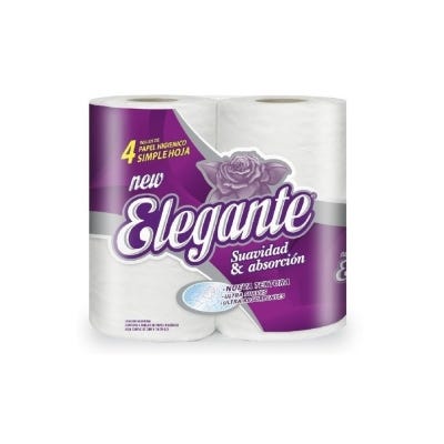 Papel Higienico Elegante X30mt Simple x4