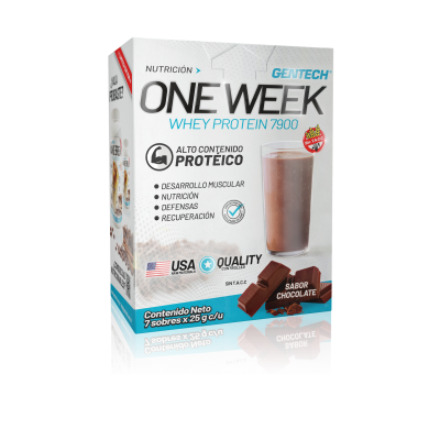 Suplemento Deportivo Gentech X25gr One Week Chocolate x7sob