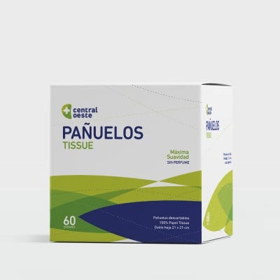 Pañuelos Descartables Central Oeste Cubo x60