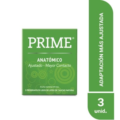 Preservativos Prime Anatómico x3un