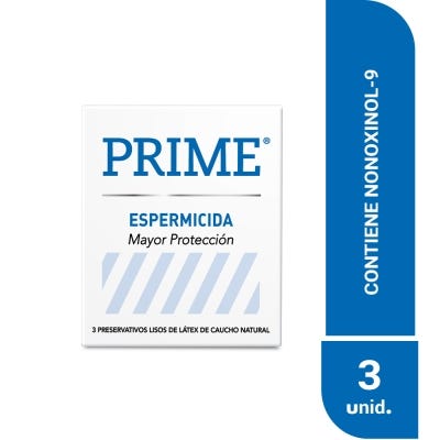 Preservativos Prime Espermicida x3un