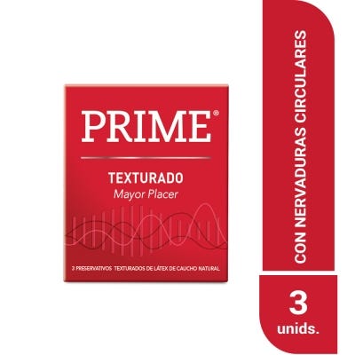 Preservativos Prime Texturado x3un