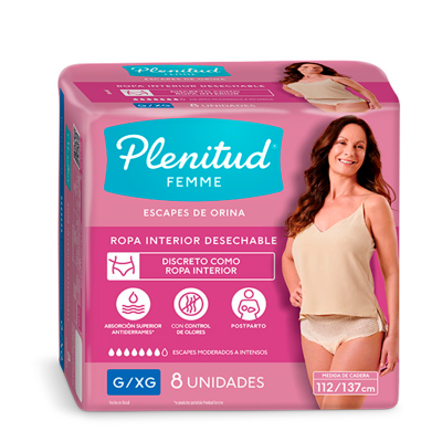 Pañal Adulto Plenitud Ropa Act Mujer G/XG x8un