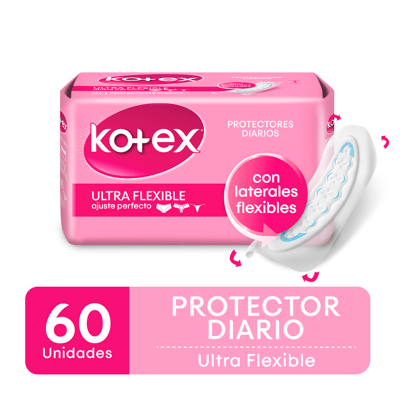 Protectores Diarios Kotex Ultraflexible x60un