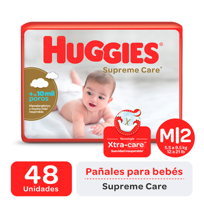 Pañales Huggies Supreme Care Talle M x48un