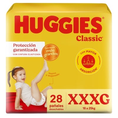 Pañales Huggies Classic XXXG x28u