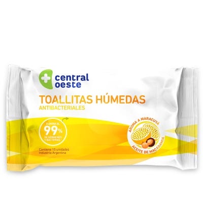 Toallas Humedas Antibacteriale Central Oeste Maracuya x15U