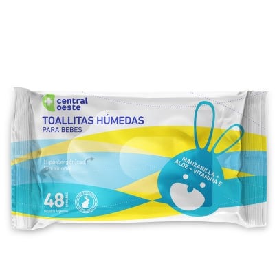 Toallas Humedas Central Oeste Bebes Flow Pack Manzanilla 48U