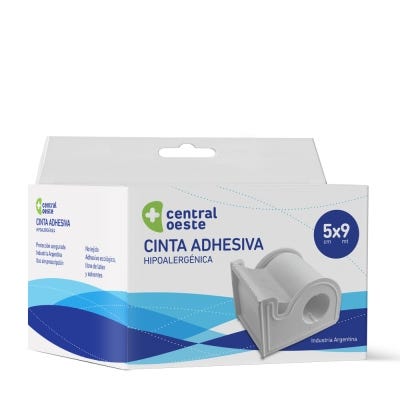 Cinta Adhesiva Central Oeste Hipoalergenica Papel 5cm x9m