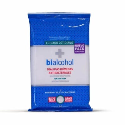 Toallas Húmedas Antibacterial Bialcohol x40un