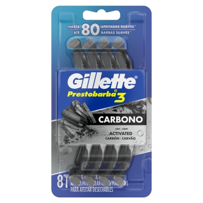 Maquina Afeitar Desechable Gillette Prestobarba Carbono X8U
