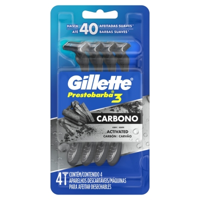 Maquina Afeitar Desechable Gillette Prestobarba Carbono X4U
