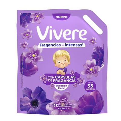 Suavizante Vivere Explosion Floral Mas Inten Doy Pack x3Lt