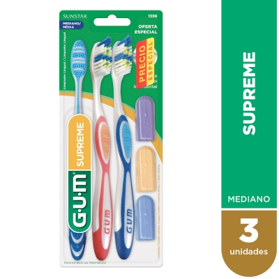 Cepillo Dental Gum Supreme Suave 3x2 + Capsula