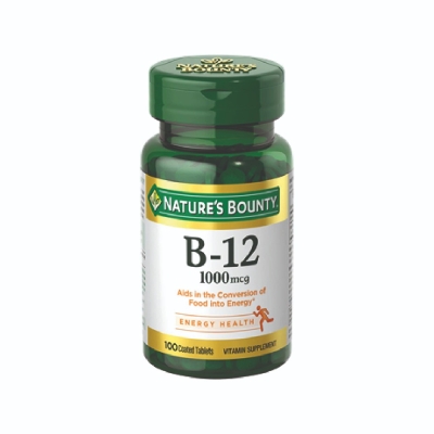 Suplemento Vitaminico Natures Bounty Vitamin B-12 1,000 MCG x100 Capsulas