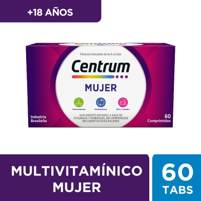 Suplemento Vitaminico Centrum Mujer x60cmp