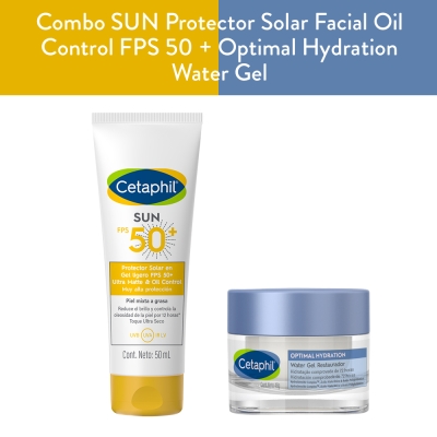 Combo SUN Protector Solar Facial Oil Control FPS 50 + Optimal Hydration Water Gel