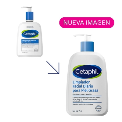 Loci&oacute;n Facial Cetaphil Limpiadora Piel Grasa x 473 ml