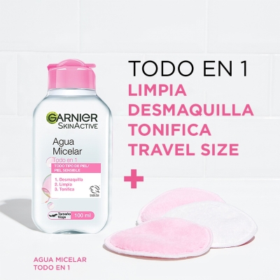 Agua Micelar Garnier Skinactive Rosa x100ml