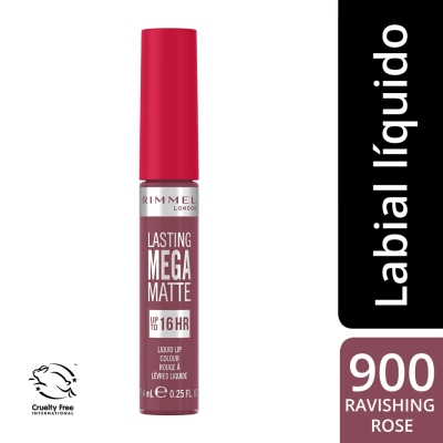 Rimmel London Labial Liq. X7,4ml Lasting Mega Matte 900