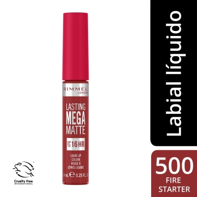 Rimmel London Labial Liq. X7,4ml Lasting Mega Matte 500