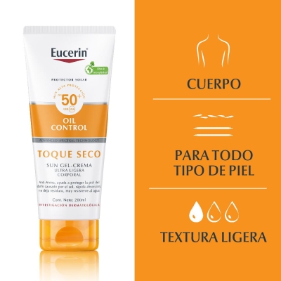 Protector Solar Eucerin Sun FPS50 Oil Control Toque seco x 200 ml