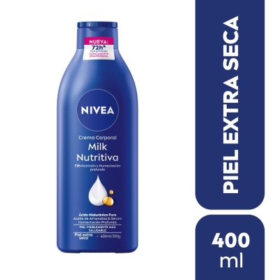 Crema corporal hidratante Nivea Milk Nutritiva x400 ml