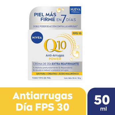 Crema facial de día Nivea Q10 Power Anti-arrugas FPS15 x50 ml