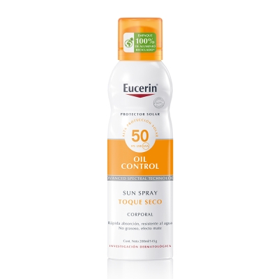 Protector Solar Eucerin Sun SPF50 Spray Transpa Toque Seco x 200 ml