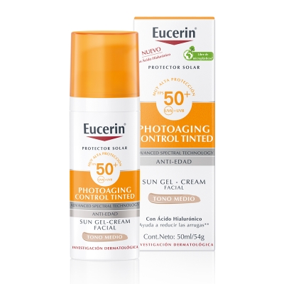Protector Solar Facial Eucerin Sun Photoaging Control Tono medio FPS50+ x50ml