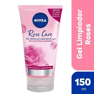 Gel Limpiador Facial Micelar Nivea Rose Care x150 ml