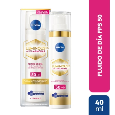 Fluido facial antimanchas de día Nivea Luminous630 FPS50 x40 ml