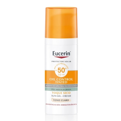 Protector Solar Eucerin Sun Facial Toque Seco Claro SPF50+ x 50 ml