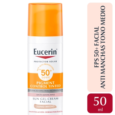 Protector Solar Facial Eucerin Pigment Control Tono Medio FPS50+ x50 ml