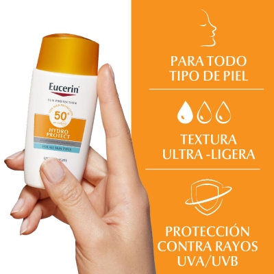 Protector Solar Eucerin Sun Hydro Fluid FPS50 Facial x 50 ml
