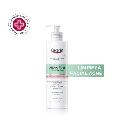 Gel Limpiador Eucerin Dermopure Concentrado Piel Grasa x 400 ml