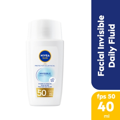 Protector solar facial Nivea Sun Invisible Daily Fluid FPS50 x40ml