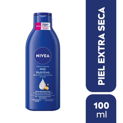 Crema corporal hidratante Nivea Milk Nutritiva x100 ml