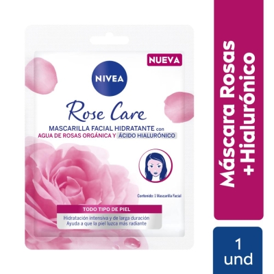 Mascara Facial Nivea Rosa Care x1 Unidad
