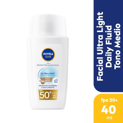 Protector solar Nivea Sun Daily Fluid Tono Medio FPS 50+ x40 ml