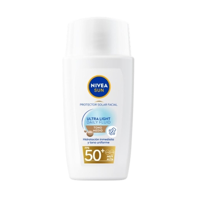 Protector solar Nivea Sun Daily Fluid Tono Medio FPS 50+ x40 ml