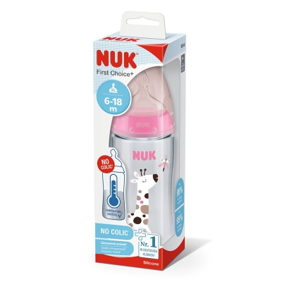 Mamadera Nuk Control de Temperatura Jirafa 300ml