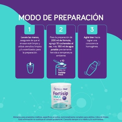 Fortisip Max Suplemento Nutricional Sin Sabor x700g