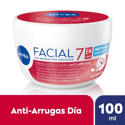 Crema Facial 7 en 1 Nivea Cuidado Antiarrugas para Todo Tipo de Piel x100 ml
