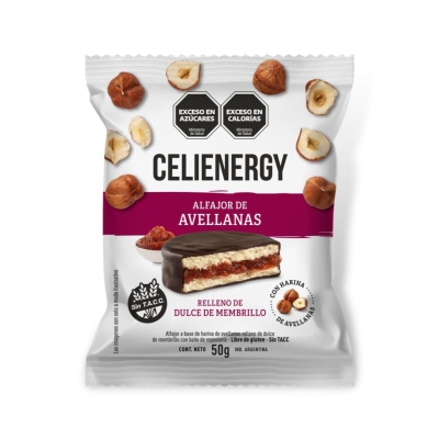 Celienergy Alfajor x50gr De avellana negro
