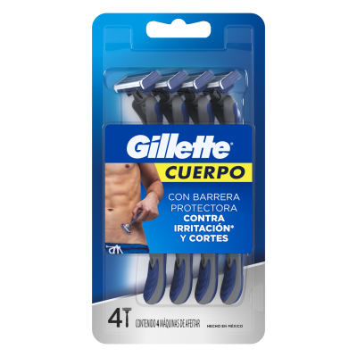 Maquina Afeitar Desechable Gillette Cuerpo x4un