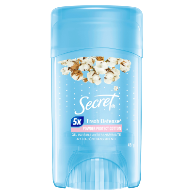 Desodorante En Barra Secret Gel Clear Cotton x45gr