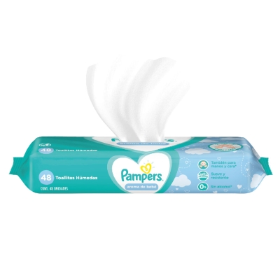Toallas Humedas Pampers Wipes aroma bebe x48