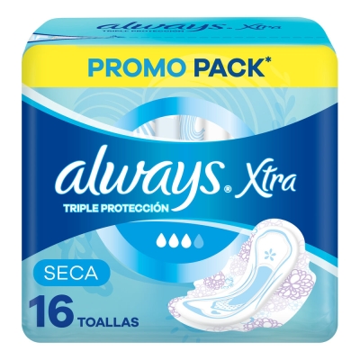 Toallas Femeninas Always Dia triple proteccion x16un