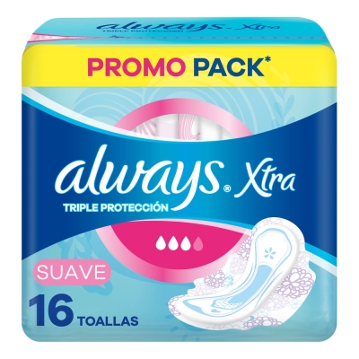 Toallas Femeninas Always Dia triple proteccion x16un